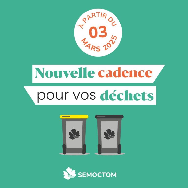 Nouveau calendrier collecte déchets Sadirac